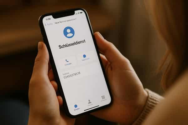 Notfall-Nummer speichern - 24 Stunden Schlüsseldienst Stiftung bei Reichenthal