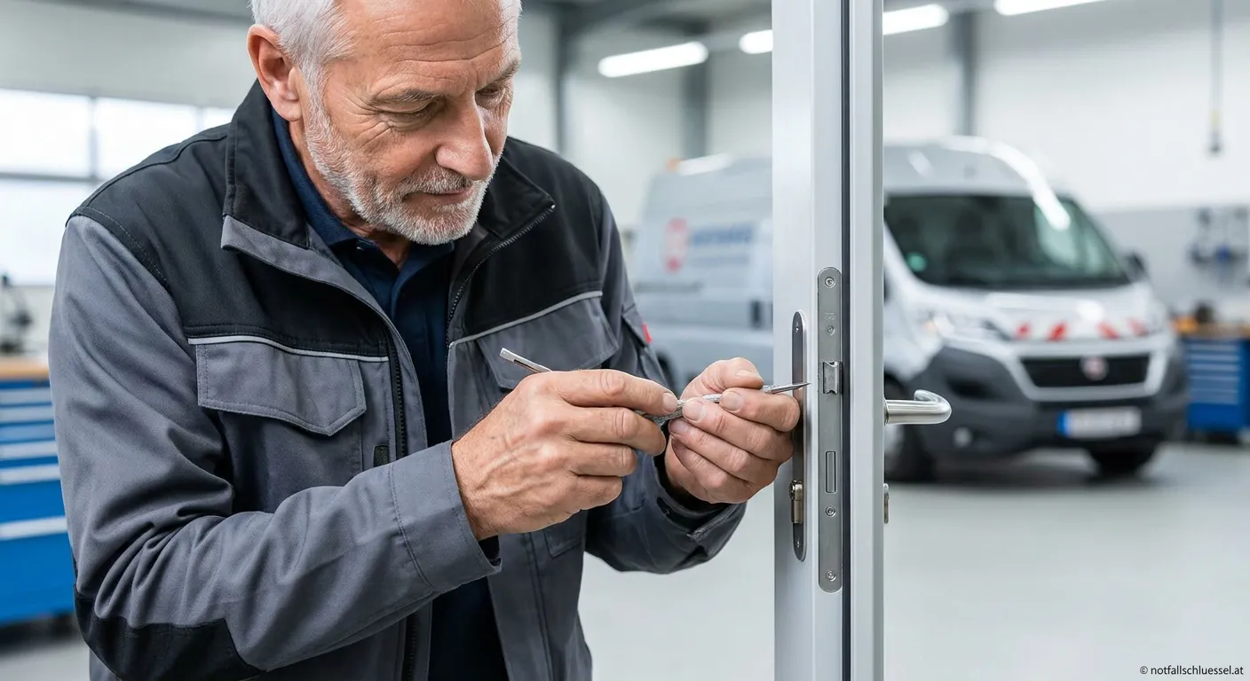 Zertifizierter Meister Schlüsseldienst bei der professionellen Arbeit