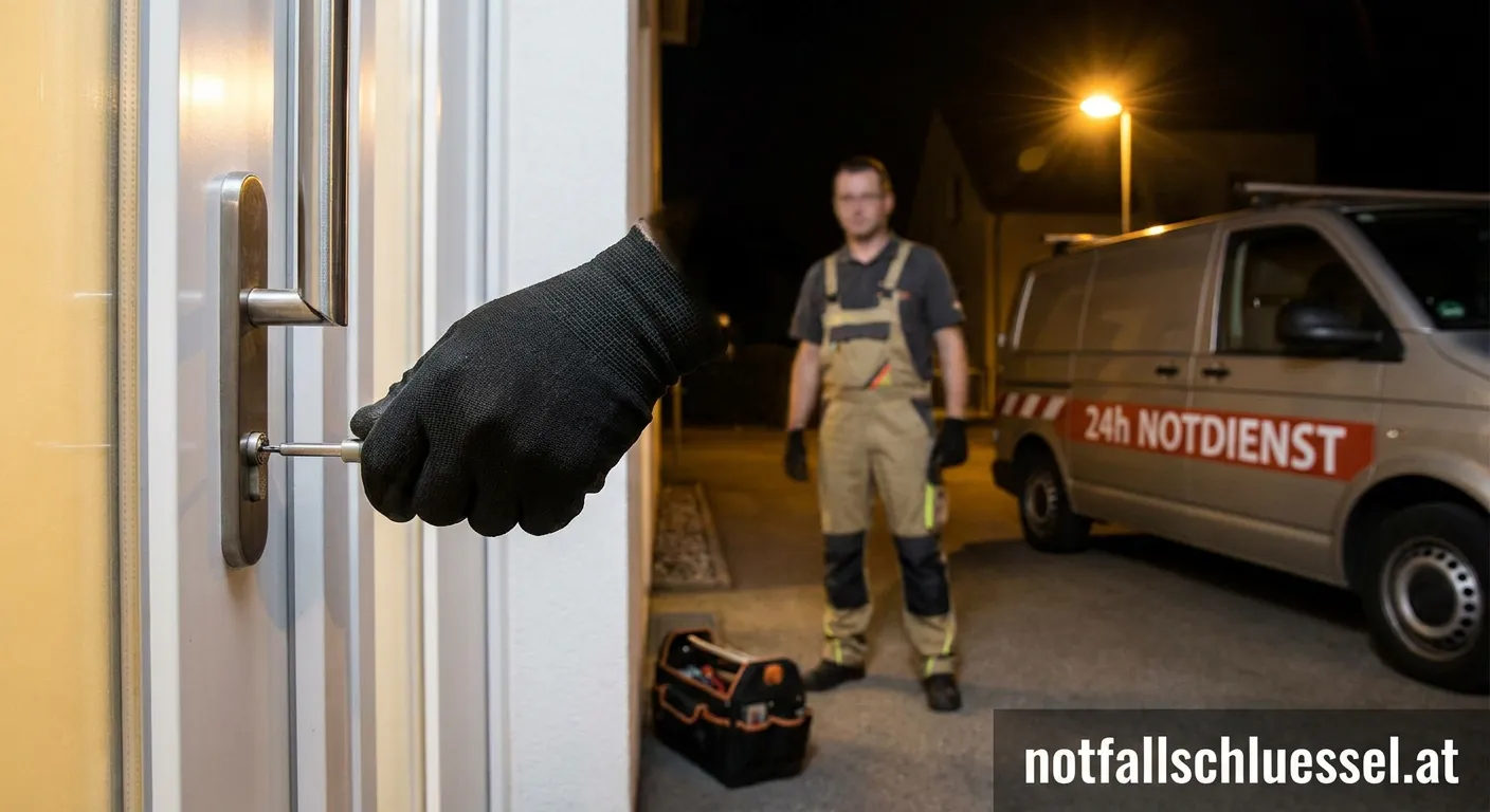 Schlüsseldienst führt eine professionelle Notöffnung durch