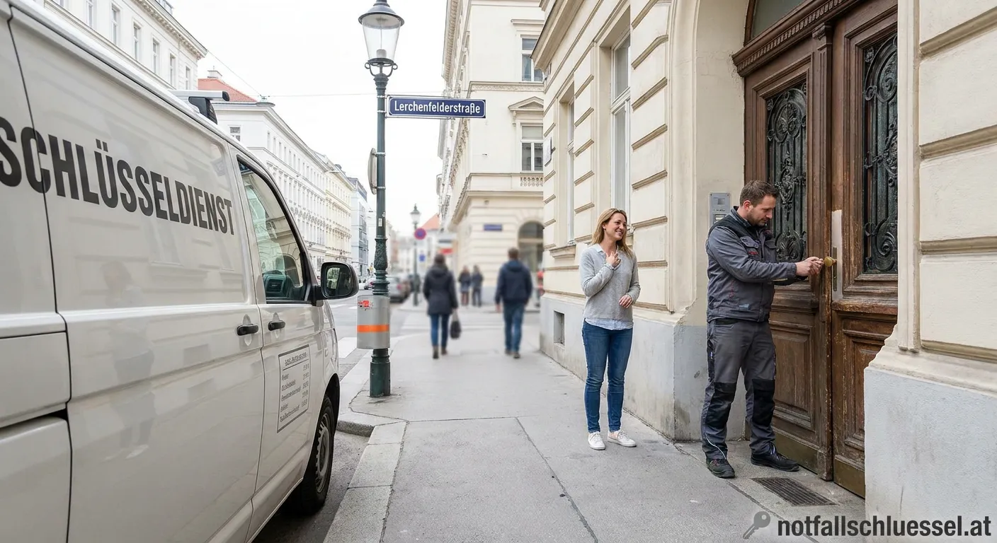 Schlüsseldienst Service Fahrzeug auf Lerchenfelderstraße Wien